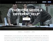Tablet Screenshot of homelessfonts.org